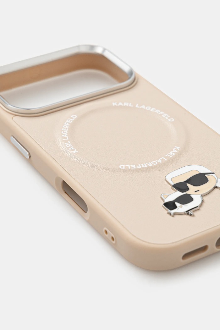 Puzdro na mobil Karl Lagerfeld iPhone 17 Pro KLHMP17LPSMLRKCE béžová AA00