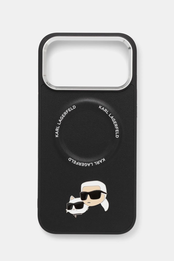 Puzdro na mobil Karl Lagerfeld iPhone 17 Pro Max na mobil čierna KLHMP17XPSMLRKCK