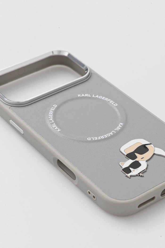 Obal na telefon Karl Lagerfeld iPhone 17 Pro Max KLHMP17XPSMLRKCG šedá AA00