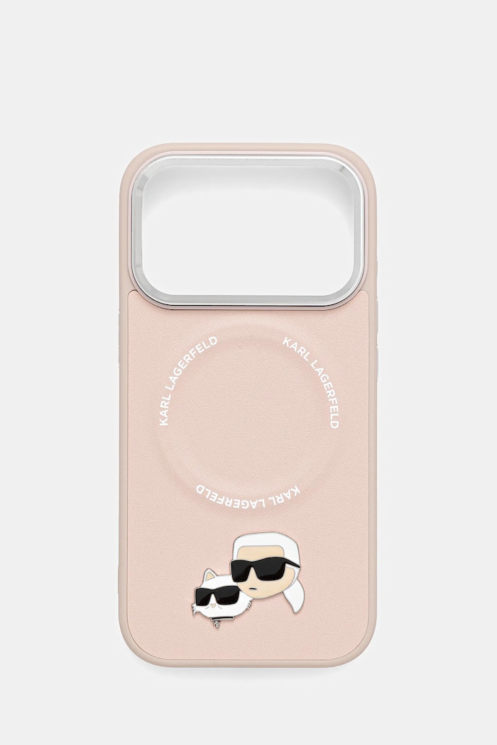 Obal na telefon Karl Lagerfeld iPhone 17 Pro na mobil růžová KLHMP17LPSMLRKCP