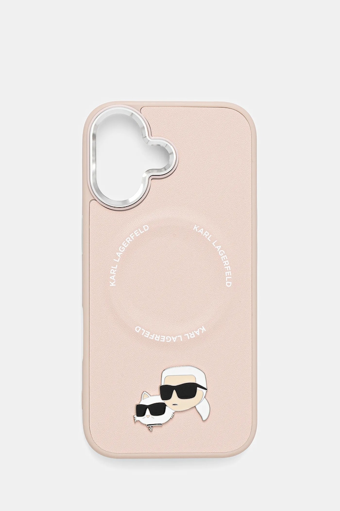 Obal na telefon Karl Lagerfeld iPhone 17 nášivka růžová KLHMP17SPSMLRKCP