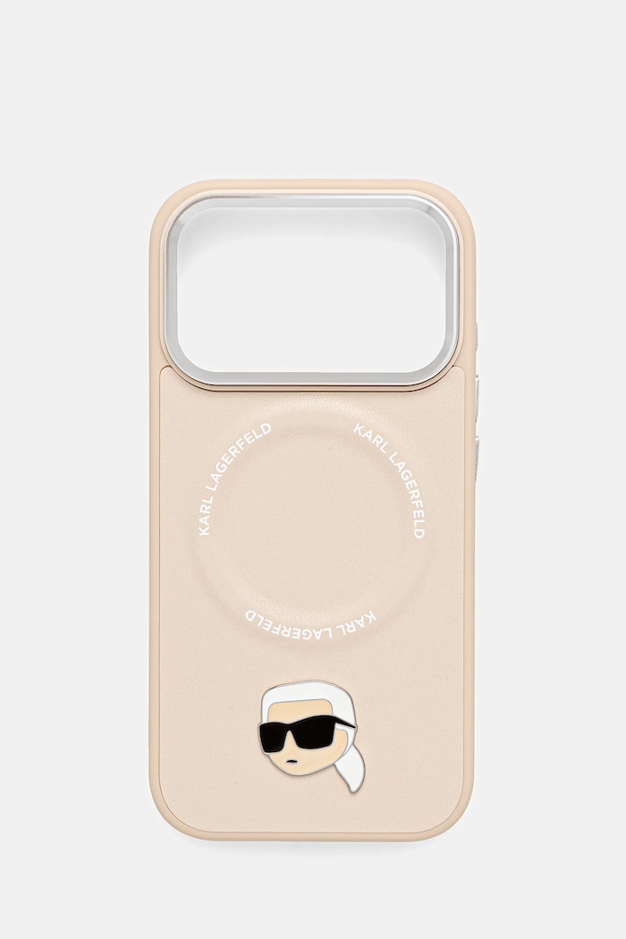 Θήκη κινητού Karl Lagerfeld iPhone 17 Pro για τηλέφωνο μπεζ KLHMP17LPSMLRKLE