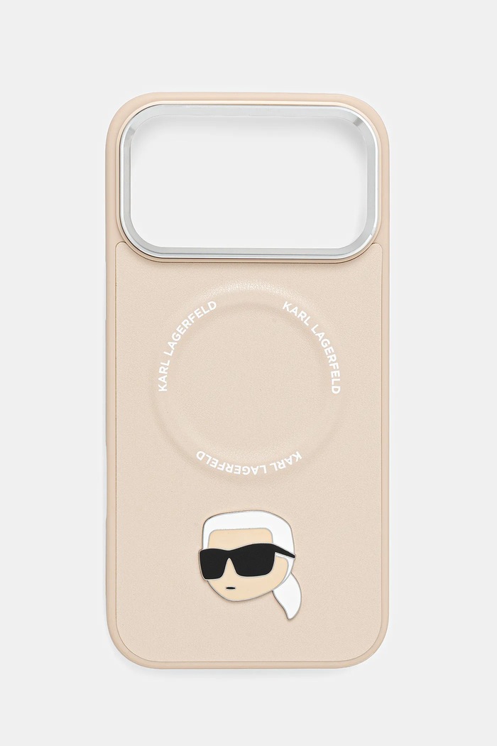 Puzdro na mobil Karl Lagerfeld iPhone 17 Pro Max na mobil béžová KLHMP17XPSMLRKLE