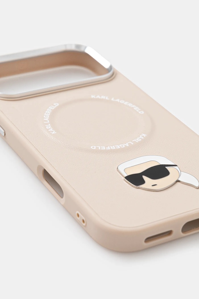 Puzdro na mobil Karl Lagerfeld iPhone 17 Pro Max KLHMP17XPSMLRKLE béžová AA00