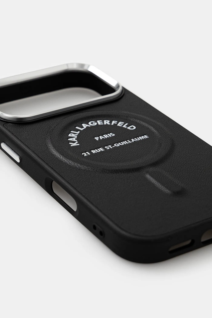 Karl Lagerfeld Husă pentru telefon iPhone 17 Pro KLHMP17LPSKRSGEK negru AA00