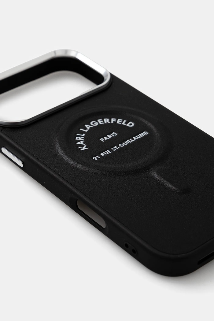 Karl Lagerfeld Husă pentru telefon iPhone 17 Pro Max KLHMP17XPSKRSGEK negru AA00