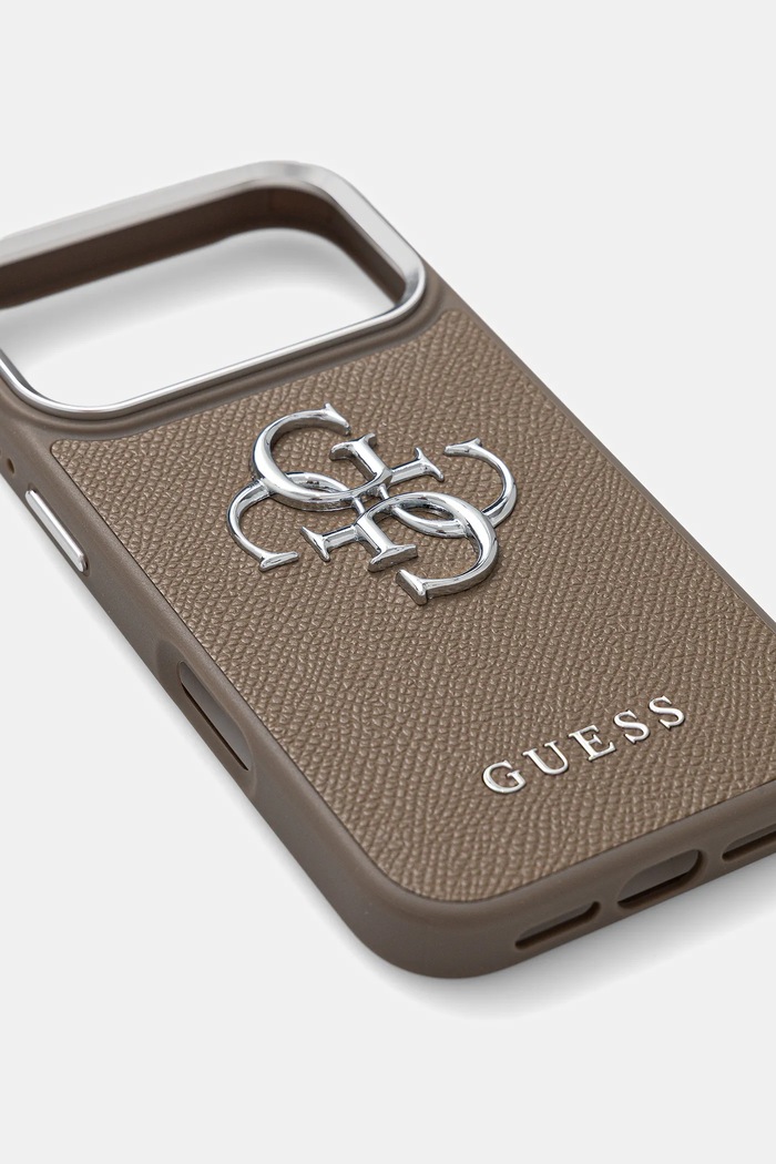 Guess Puzdro na mobil Guess iPhone 17 Pro GUHCP17LPG4SMCEW hnedá AA00