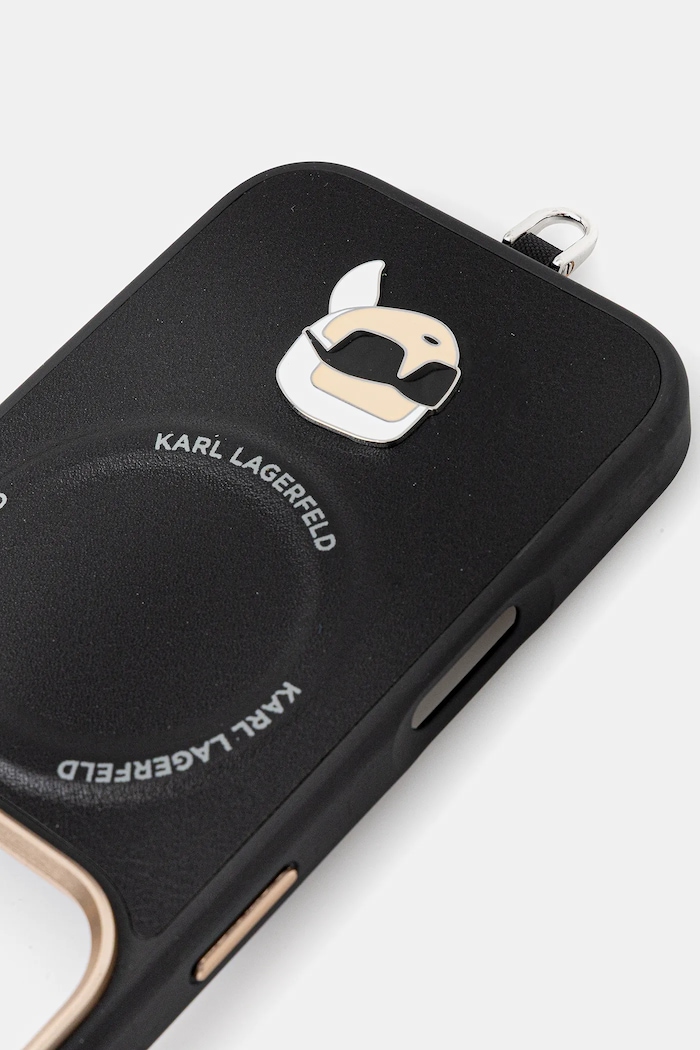Puzdro na mobil Karl Lagerfeld iPhone 17 Pro čierna KLHMP17LPCRLRKLK