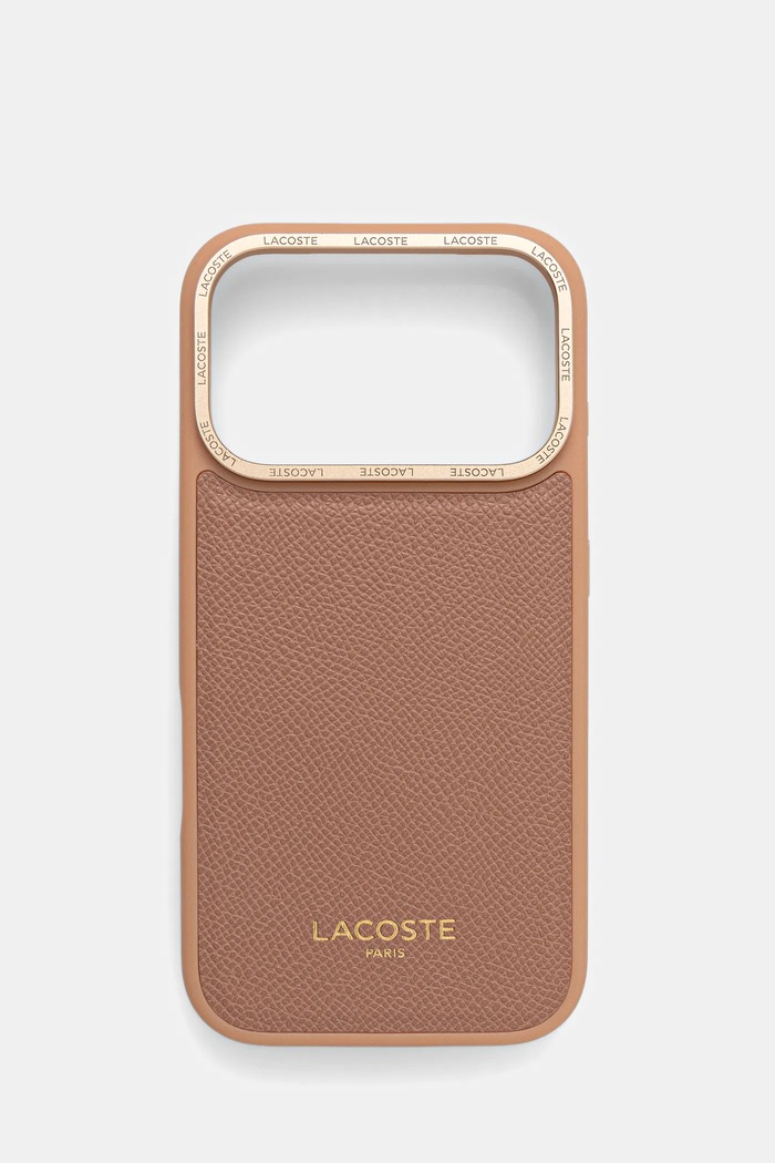 Puzdro na mobil Lacoste iPhone 17 Pro na mobil hnedá LCHMP17LPCEGP