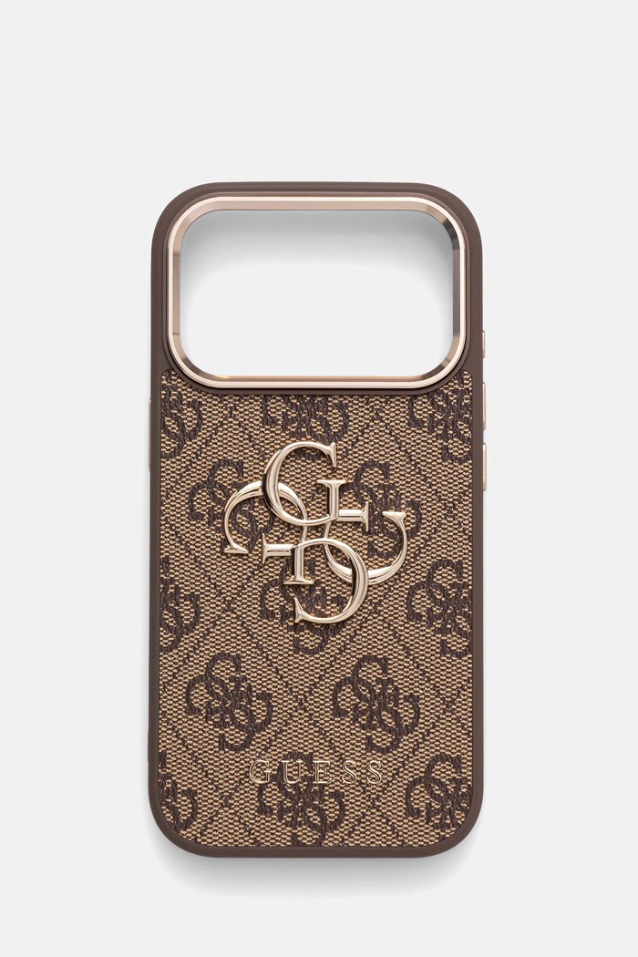Puzdro na mobil Guess iPhone 17 Pro na mobil hnedá GUHCP17L4GMGCBR