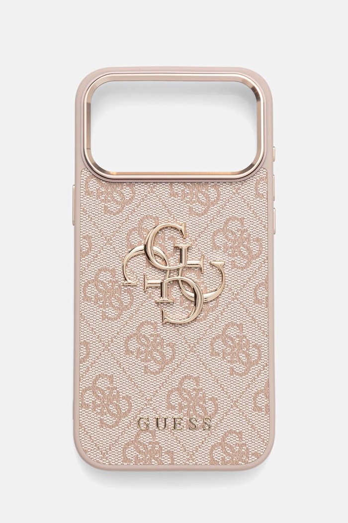 Obal na telefon Guess iPhone 17 Pro Max nášivka růžová GUHCP17X4GMGCPI