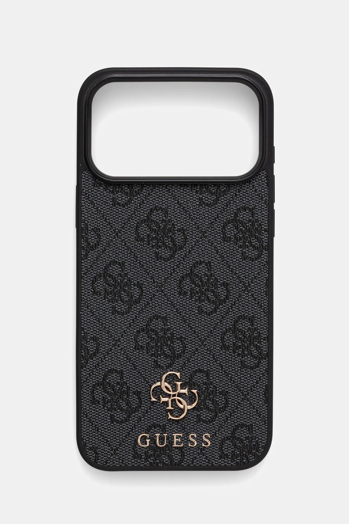 Guess custodia per telefono iPhone 17 Pro Max stampa all-over nero GUHMP17XP4SM4MK