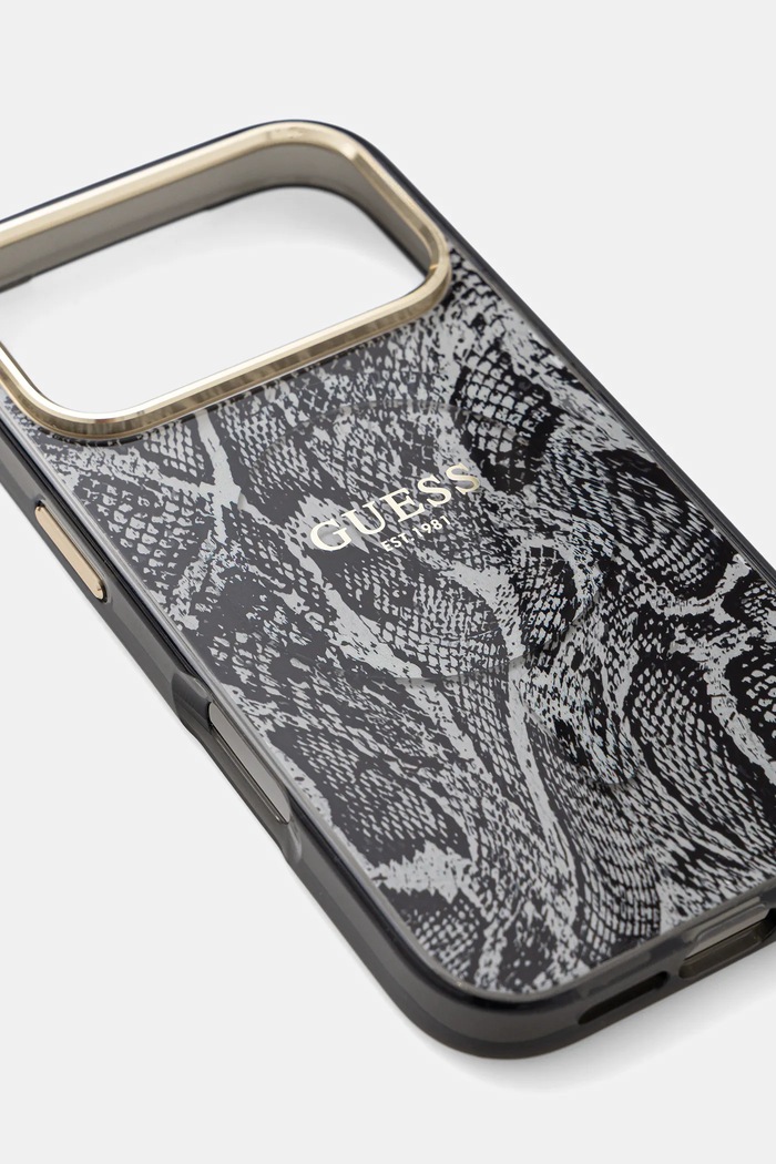 Кейс за телефон Guess iPhone 17 Pro GUHMP17LHIMPYGK черен AA00