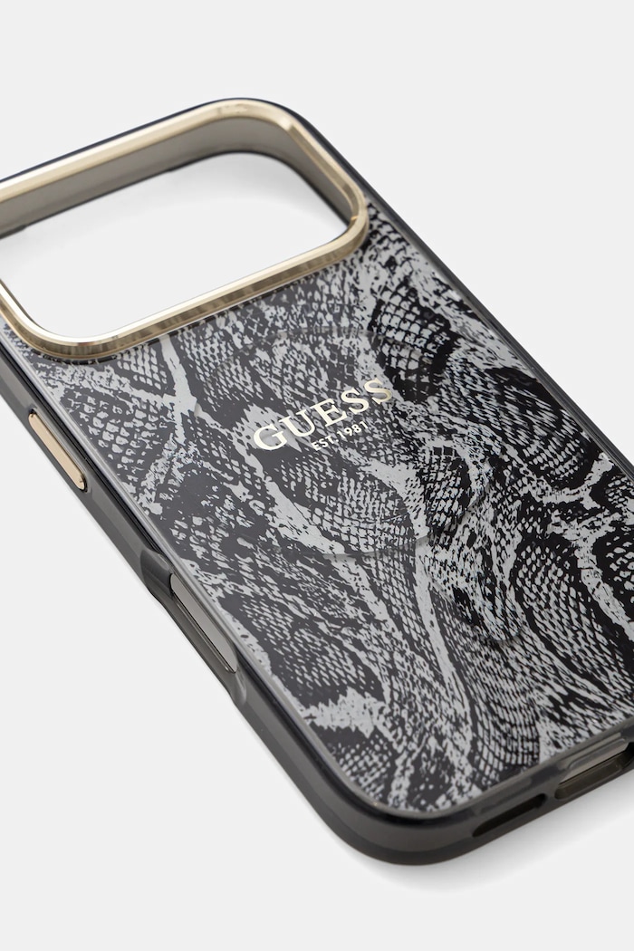 Кейс за телефон Guess iPhone 17 Pro GUHMP17LHIMPYGK черен AA00