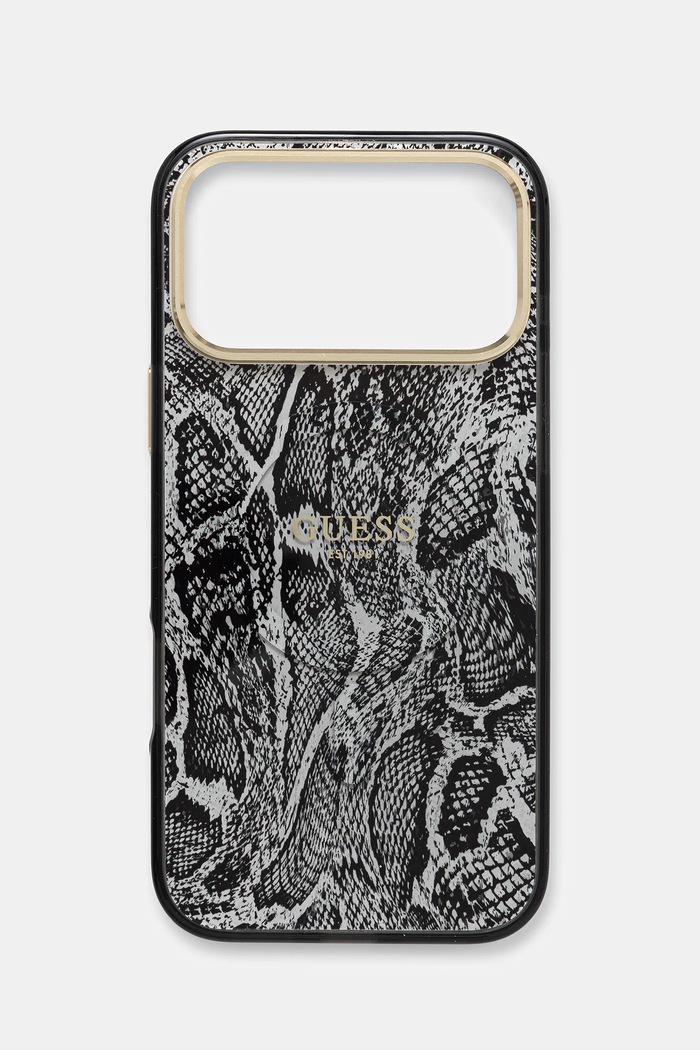 Obal na telefon Guess iPhone 17 Pro Max na mobil černá GUHMP17XHIMPYGK