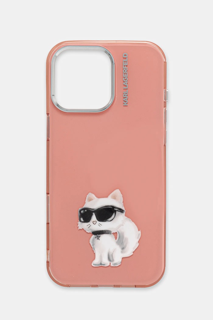 Puzdro na mobil Karl Lagerfeld iPhone 16 Pro Max na mobil ružová KLHCP16XHMCHAQP