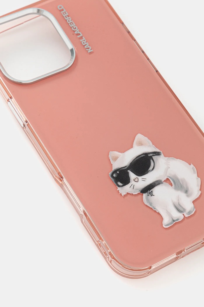 Puzdro na mobil Karl Lagerfeld iPhone 16 Pro Max KLHCP16XHMCHAQP ružová AA00