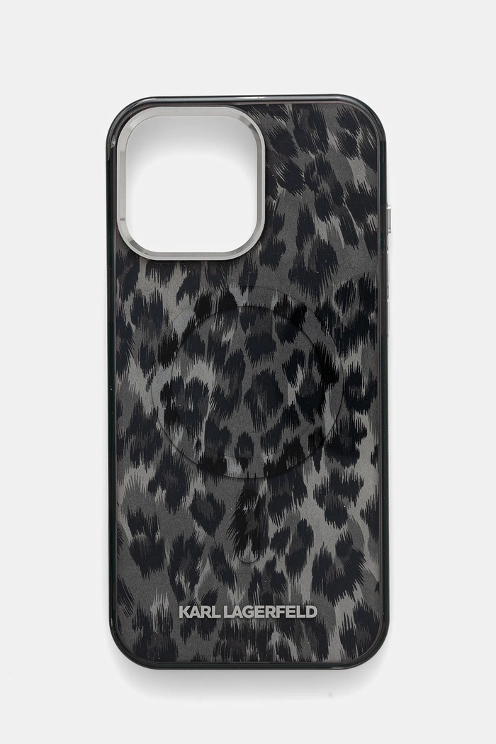 Θήκη κινητού Karl Lagerfeld iPhone 16 Pro Max Συσκευασία Δώρου γκρί KLHMP16XHDLEOICK
