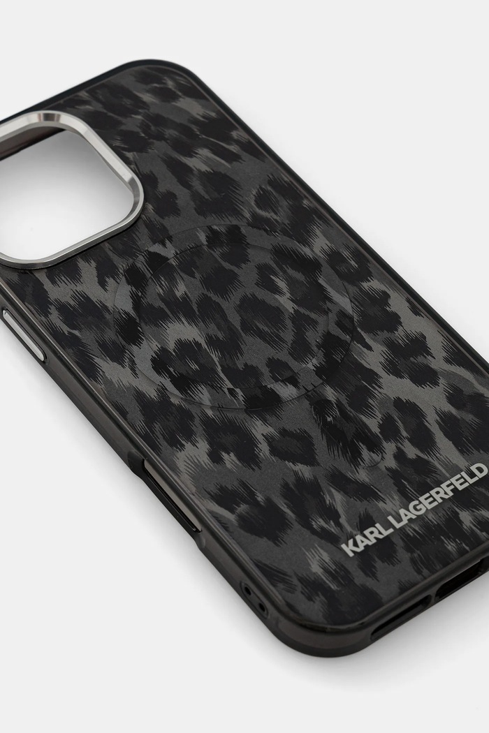 Θήκη κινητού Karl Lagerfeld iPhone 16 Pro Max KLHMP16XHDLEOICK γκρί AA00