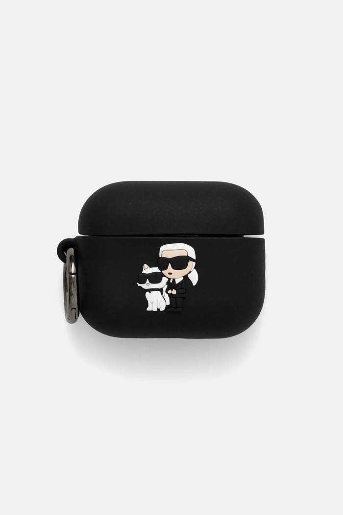 Karl Lagerfeld fejhallgató tartó AirPods Pro 3 nyomtatásos fekete KLAP3RUNKC