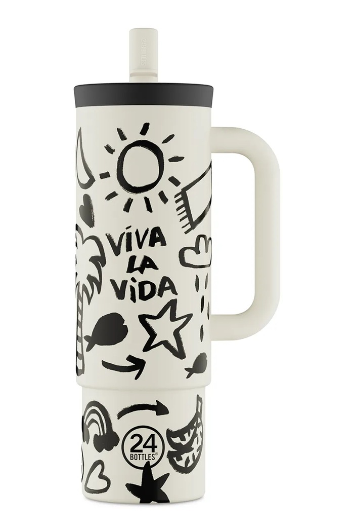 Šalica 24bottles Straw Cup 800 Viva la Vida bijela Straw.Cup.800.V