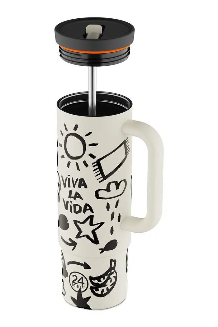 Šalica 24bottles Straw Cup 800 Viva la Vida Straw.Cup.800.V bijela AA00