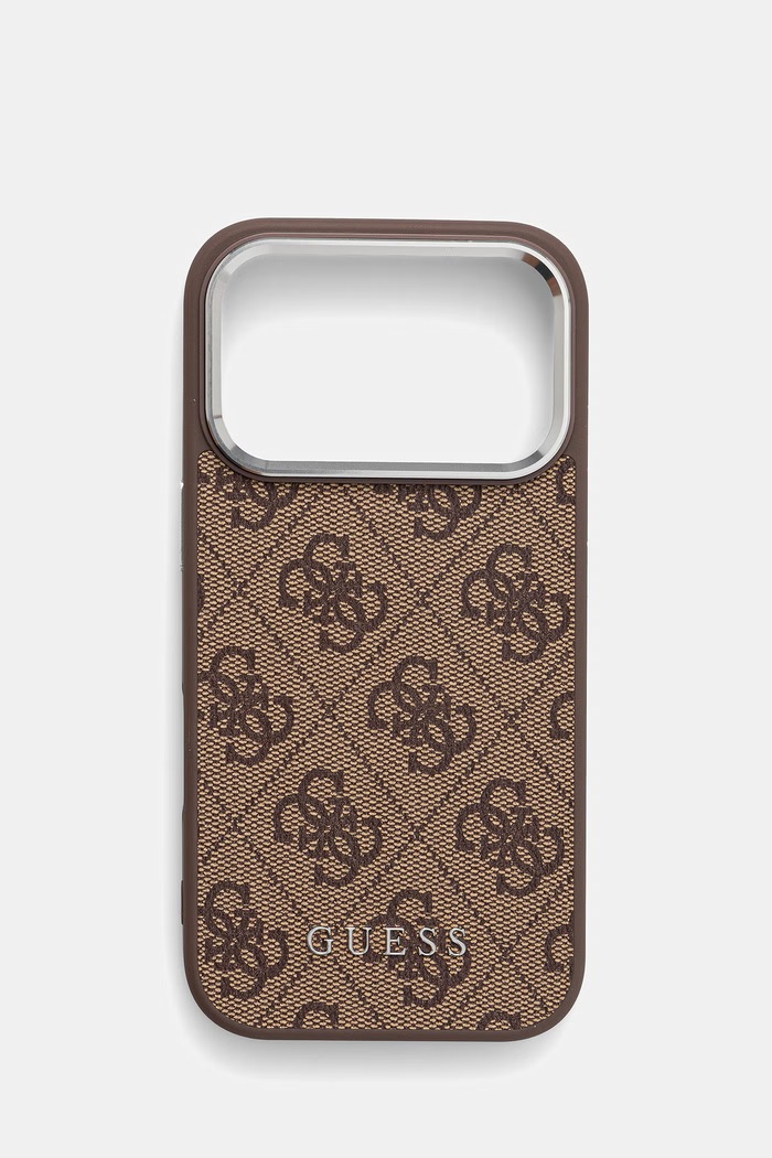 Puzdro na mobil Guess iPhone 17 Pro na mobil hnedá GUHMP17LP4GSSMCW