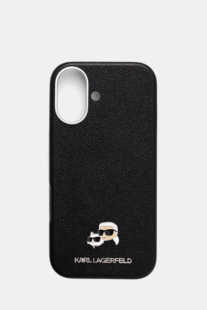 Puzdro na mobil Karl Lagerfeld iPhone 17 na mobil čierna KLHMP17S6PFKCLK
