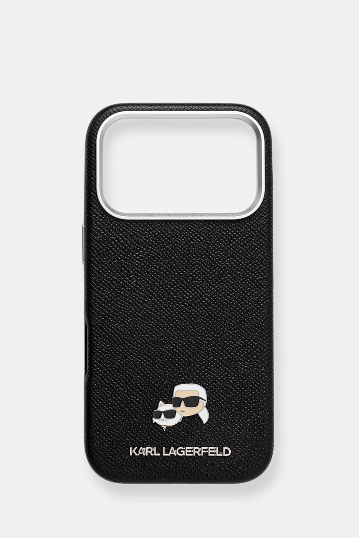 Etui za telefon Karl Lagerfeld iPhone 17 Pro Našitek črna KLHMP17L6PFKCLK