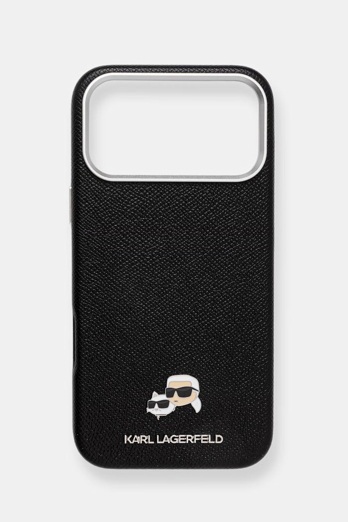 Puzdro na mobil Karl Lagerfeld iPhone 17 Pro Max na mobil čierna KLHMP17X6PFKCLK