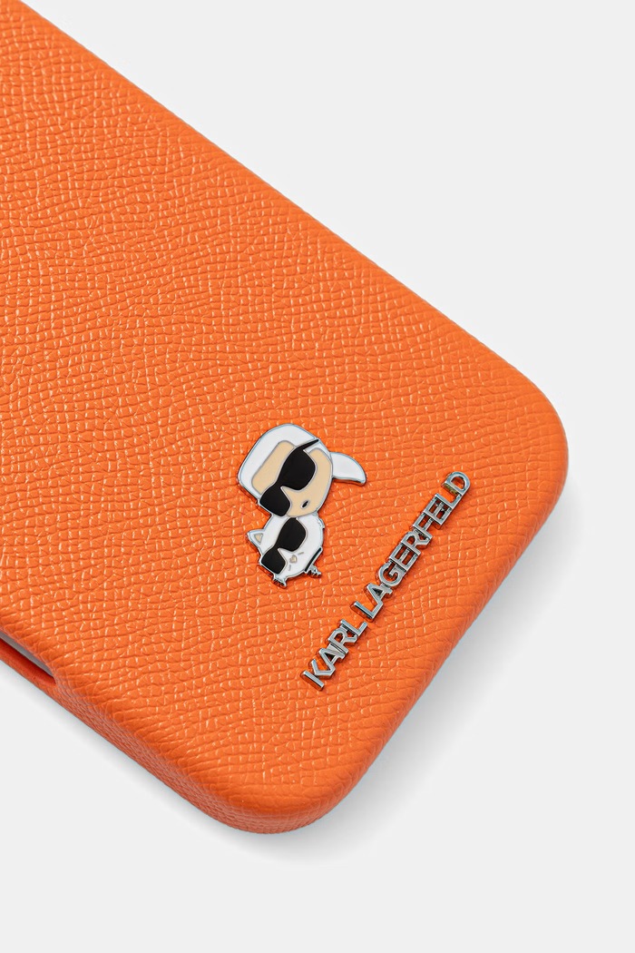 Puzdro na mobil Karl Lagerfeld iPhone 17 Pro Max KLHMP17X6PFKCLO oranžová AA00