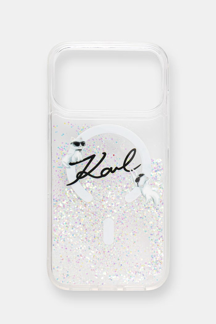 Puzdro na mobil Karl Lagerfeld iPhone 17 Pro Max na mobil priesvitná KLHMP17X6LKSCAMT