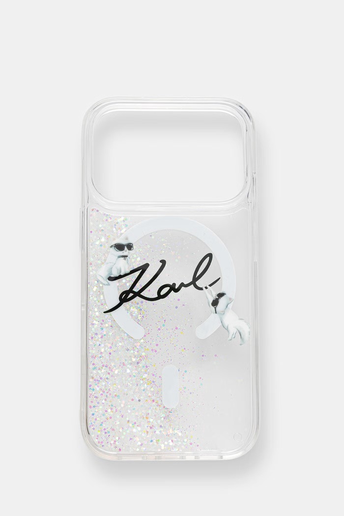Puzdro na mobil Karl Lagerfeld iPhone 17 Pro na mobil priesvitná KLHMP17L6LKSCAMT