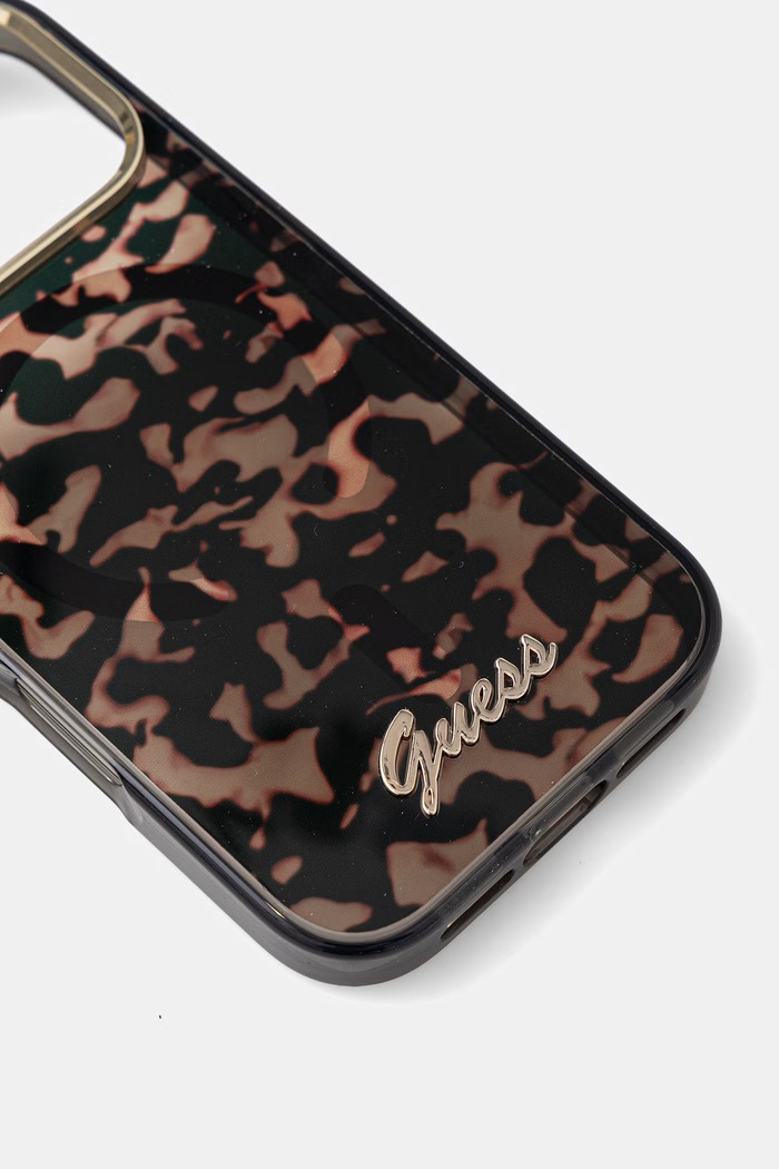 Guess puzdro na telefón iPhone 17 Pro GUHMP17L5HTTMCSK čierna AA00