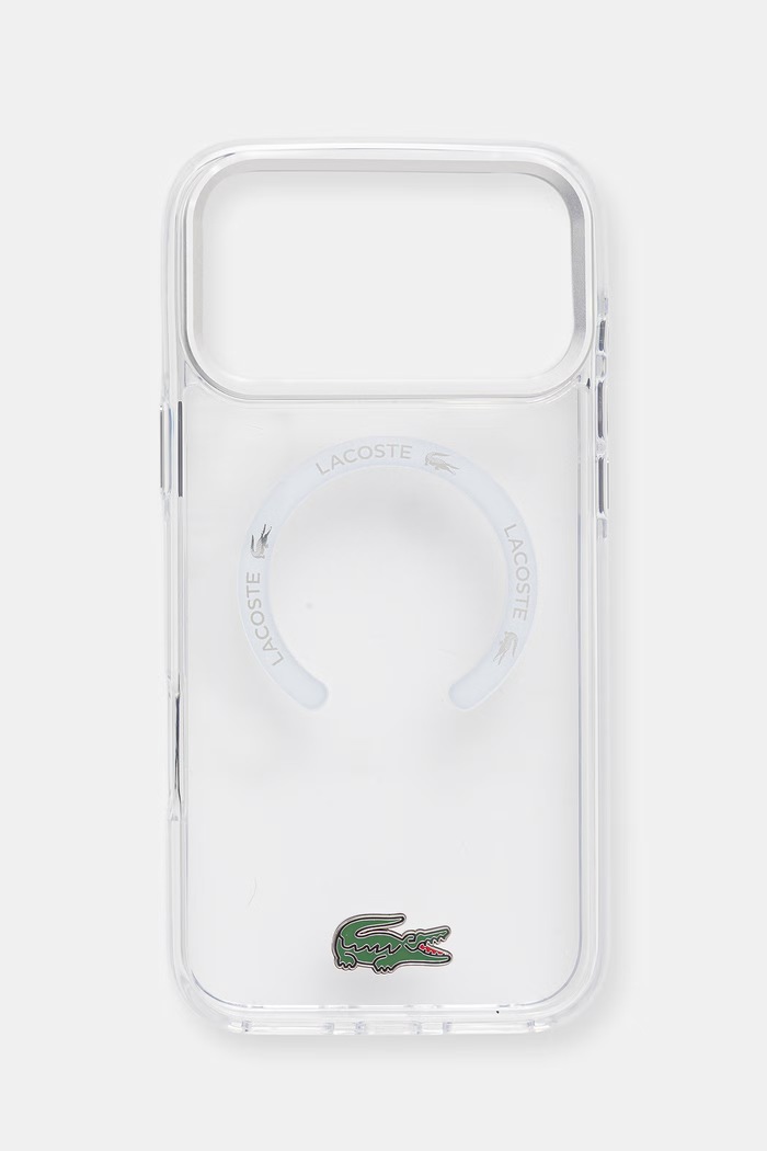 Lacoste puzdro na telefón iPhone 17 Pro Max priesvitná LCHMP17XUGTEH
