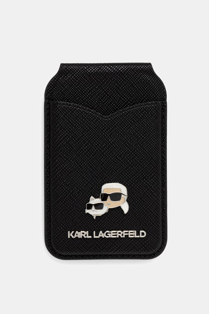 Karl Lagerfeld puzdro na karty čierna KLWMSMPGKCHPK
