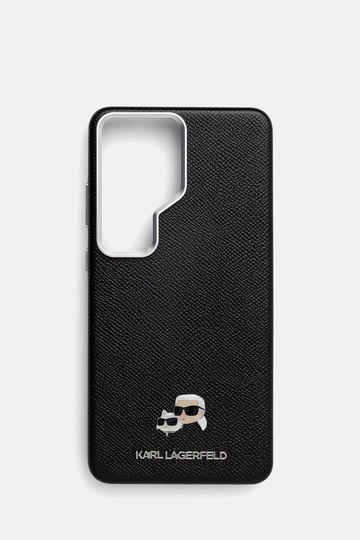Karl Lagerfeld carcasă de telefon cu imitație de piele Samsung Galaxy S26 Ultra negru KLHMS26L6PFKCLK