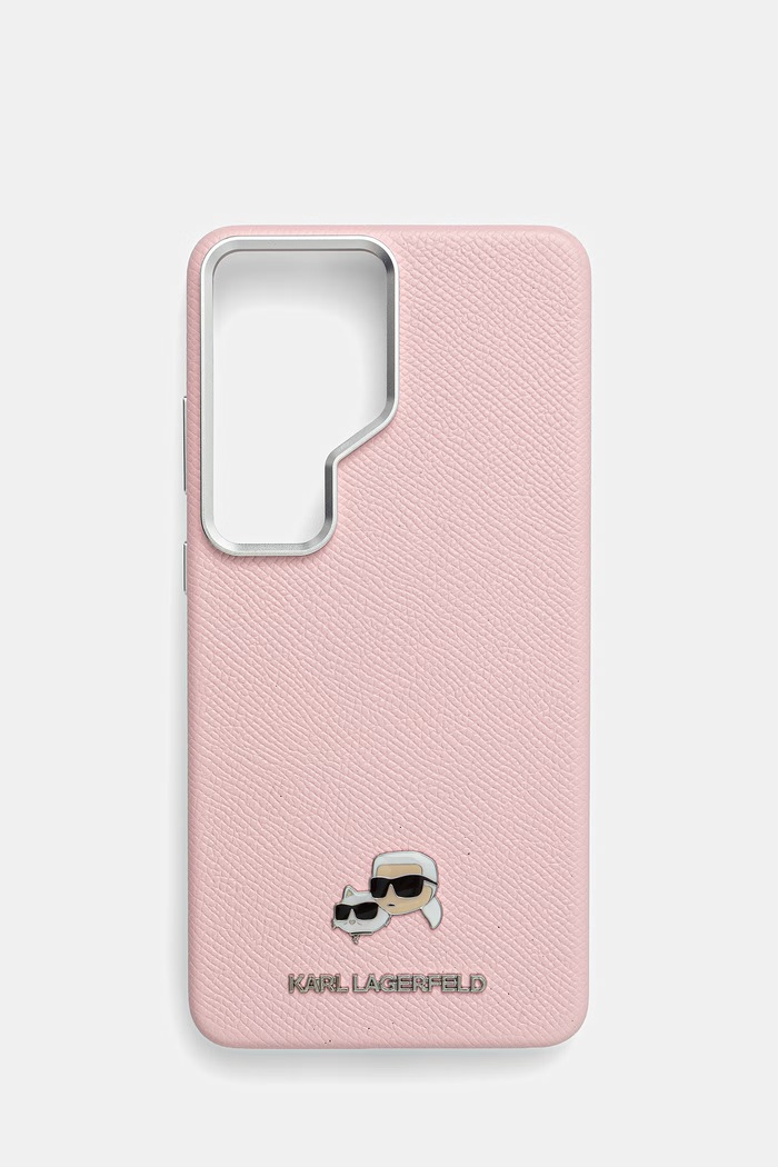 Karl Lagerfeld etui na telefon z imitacji skóry Samsung Galaxy S26 Ultra różowy KLHMS26L6PFKCLP