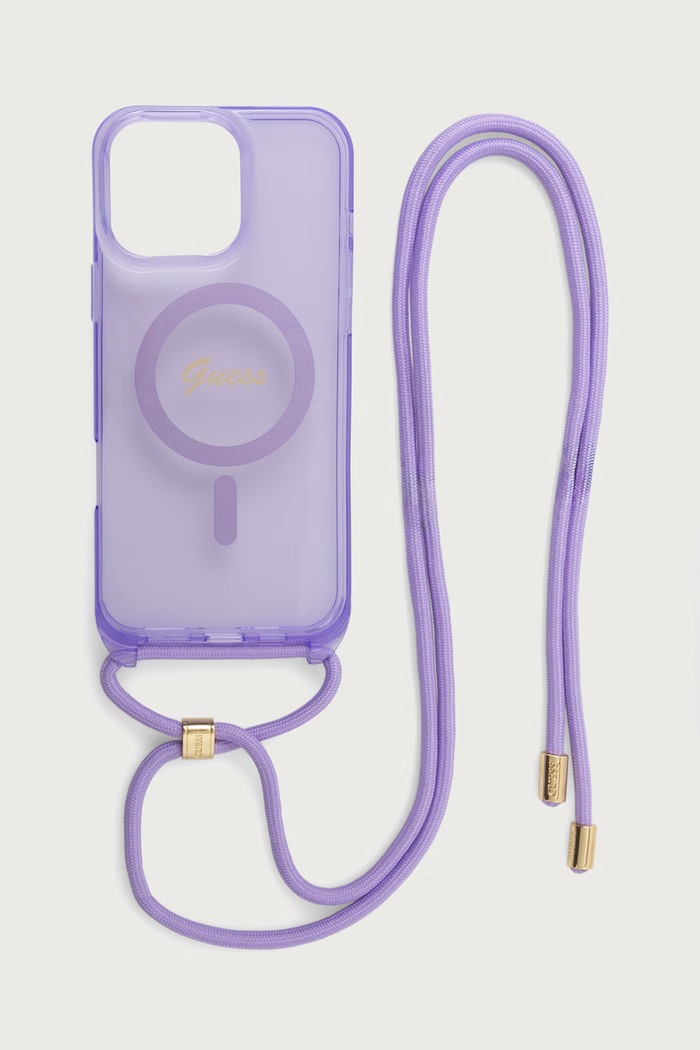 Guess Etui na telefon iPhone 16 Pro Max fioletowy GUHMP16XHCTSGNSU