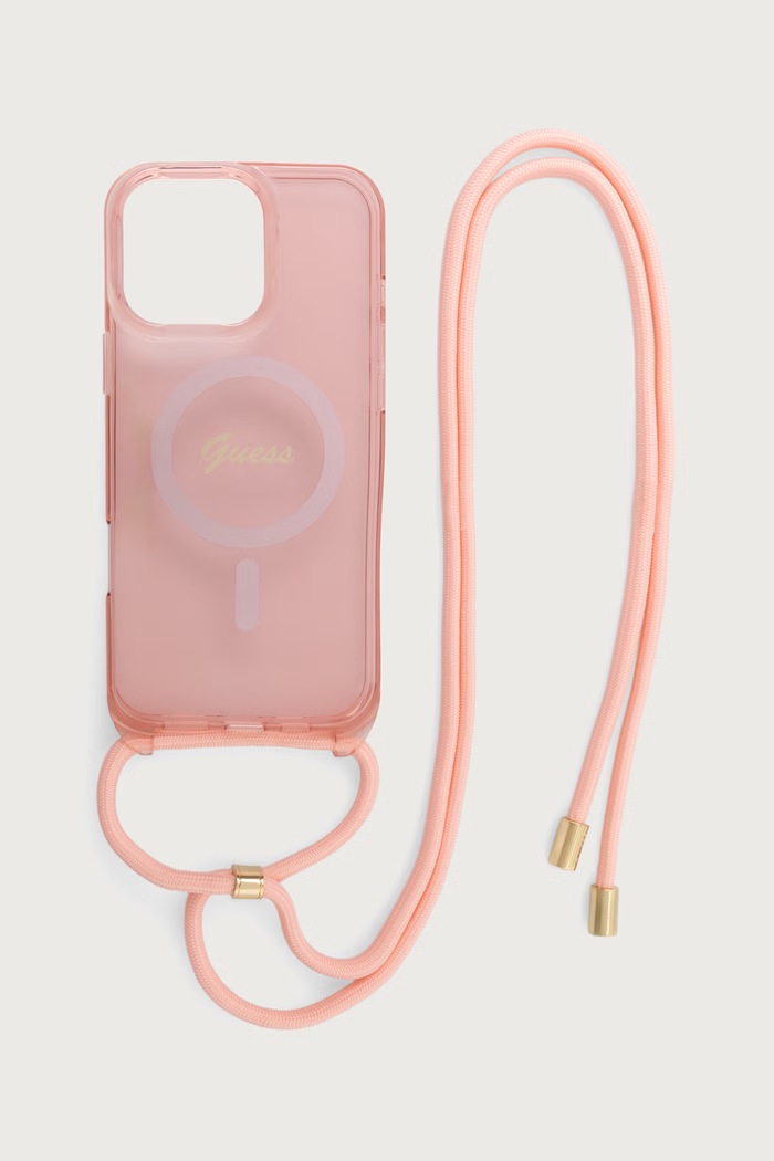 Guess Etui na telefon iPhone 16 Pro Max różowy GUHMP16XHCTSGNSP
