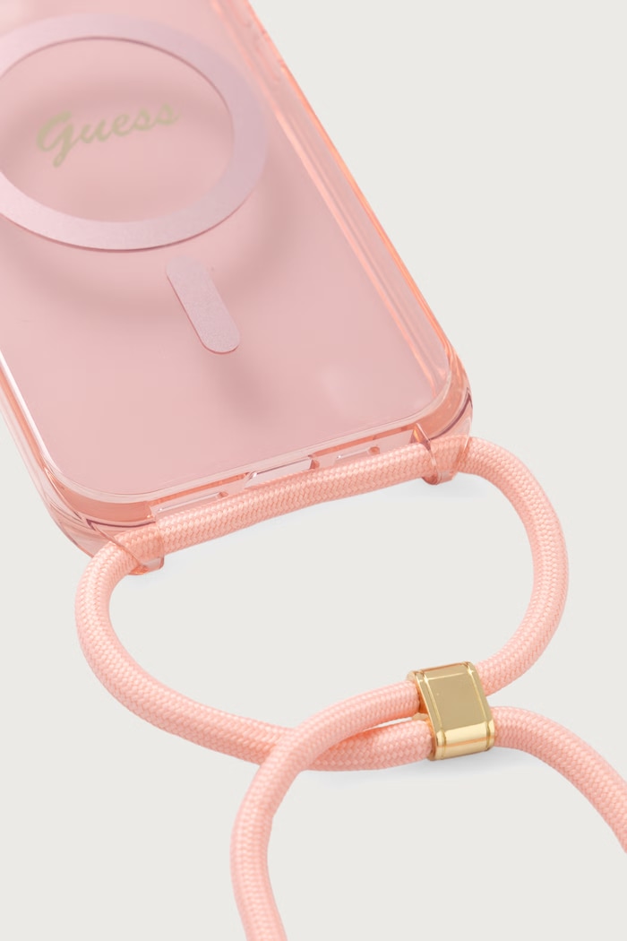 Guess Etui na telefon iPhone 16 GUHMP16SHCTSGNSP różowy AA00