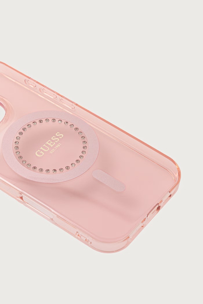 Guess Etui na telefon iPhone 16 Pro GUHMP16LPFTDTEP różowy AA00