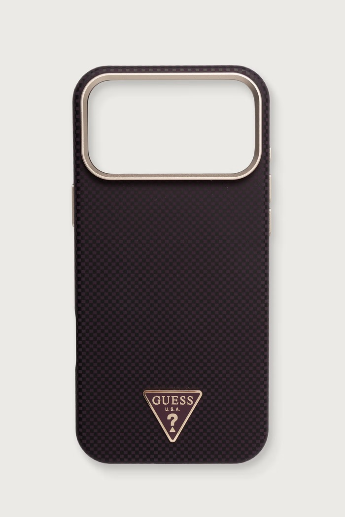 Guess Etui na telefon iPhone 17/18 Pro Max bordowy GUHMP18X6PWKSGTU