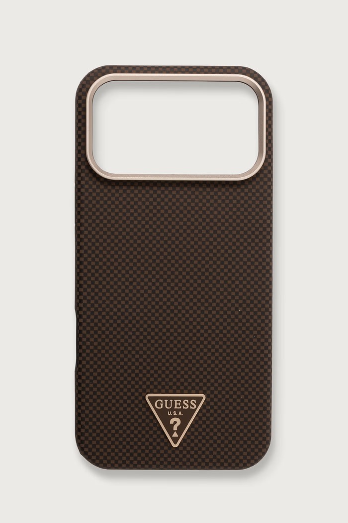 Guess Etui na telefon iPhone 17/18 Pro Max brązowy GUHMP18X6PWKSGTW