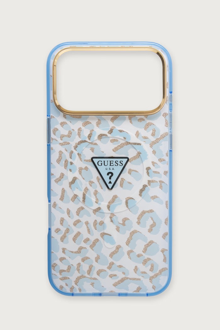 Guess Etui na telefon iPhone 17/18 Pro Max niebieski GUHMP18XHLEGTGLU
