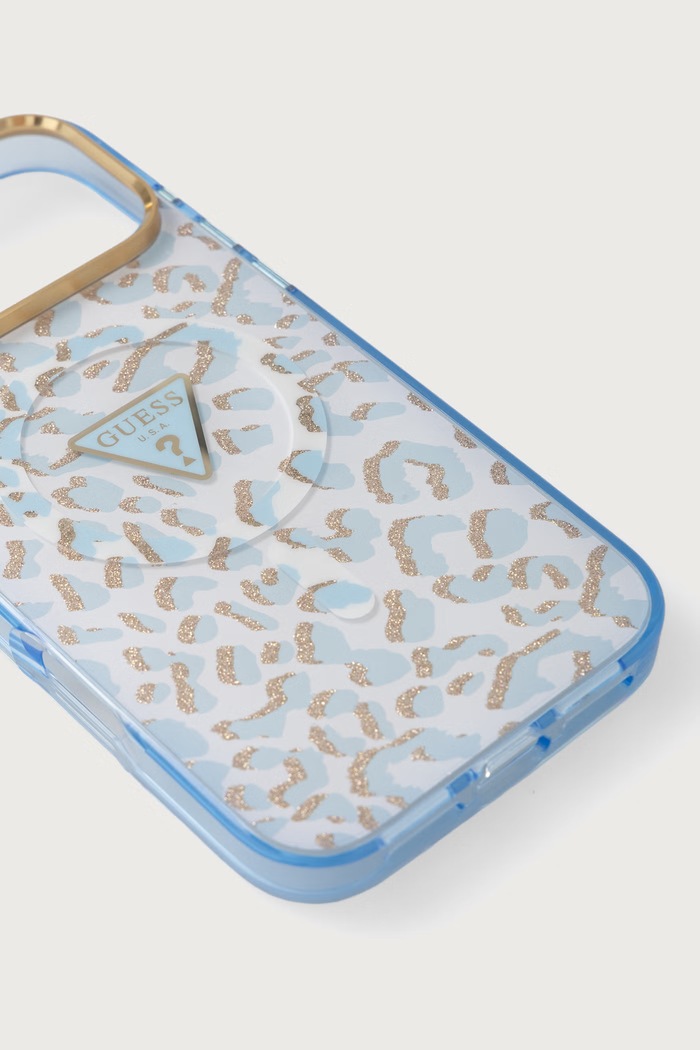 Guess Etui na telefon iPhone 17/18 Pro Max GUHMP18XHLEGTGLU niebieski AA00