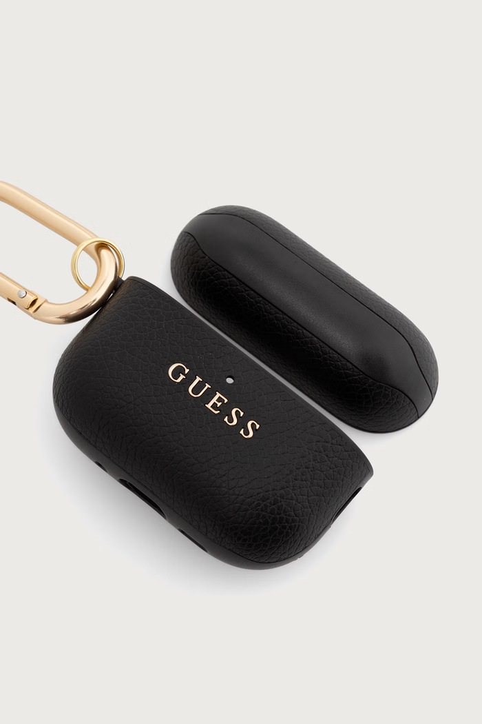 Guess Etui na słuchawki z imitacji skóry AirPods Pro 3 GUAP3PGUGMK czarny AA00