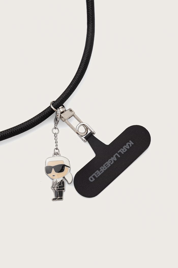 Karl Lagerfeld pasek do telefonu KLCCUCNMSCKIK czarny AA00