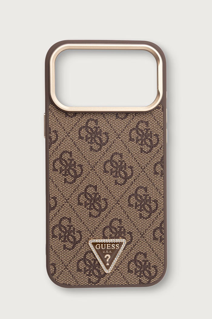 Guess etui na telefon iPhone 17 Pro Max brązowy GUHMP17XPCS4GPTW