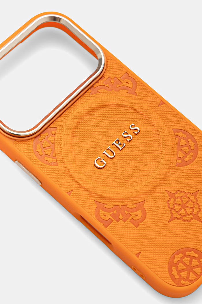 Guess etui na telefon iPhone 17 Pro GUHMP17LPSAMSECO pomarańczowy AA00